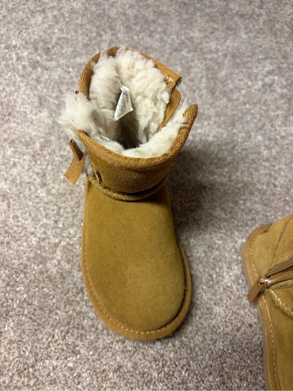 Koolaburra by UGG Toddler Victoria Short Faux-Shearling Winter Boots - Chestnut